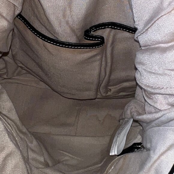 Talbots Hobo Shoulder Bag, Linen and Cotton with Leather Trim, EUC! - Picture 10 of 15